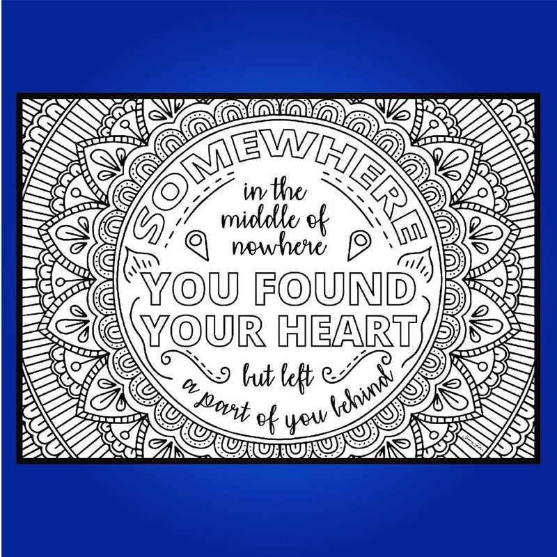 Coloring Broadway - COME FROM AWAY inspired Coloring Postcards (Set of 4) â€œMe & The Skyâ€ Collection, Broadway Musical Merchandise, Ideal Gift for a Broadway Theater Lover - Image 5